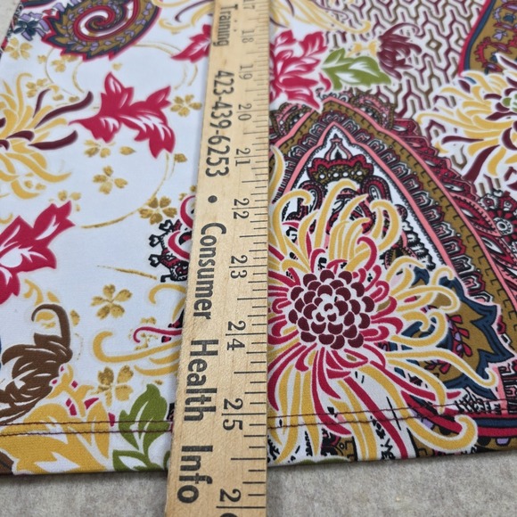 Premise Studio Womens Top Blouse XL Paisley Floral Print Bell Sleeve Cowl Neck - Picture 8 of 8